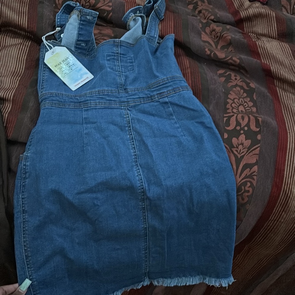 Jean dress button new